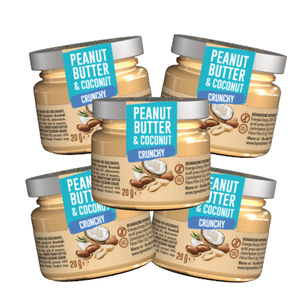 Kit 5 Peanut Butter and Coconut Crunchy 20 g