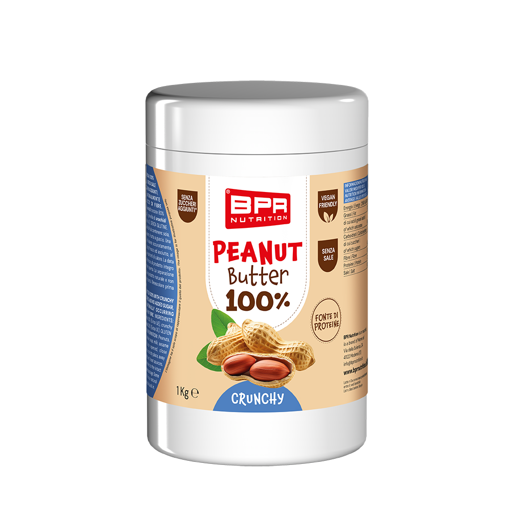 PEANUT_BUTTER_100%_Crunchy_1kg_web Peanut Butter 100% Crunchy 1 Kg - immagine 1