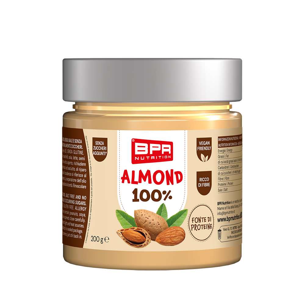 Rendering_Almond_butter_200gr_web Almond Butter 100% 200 g - immagine 1
